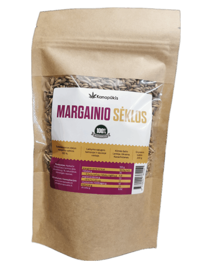 Margainio sėklos naudojimas