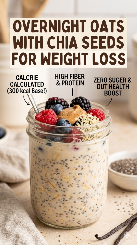 Overnight oats with chia seeds