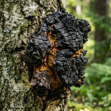 KANAPŪKIS Juodasis beržo grybas (Čaga)