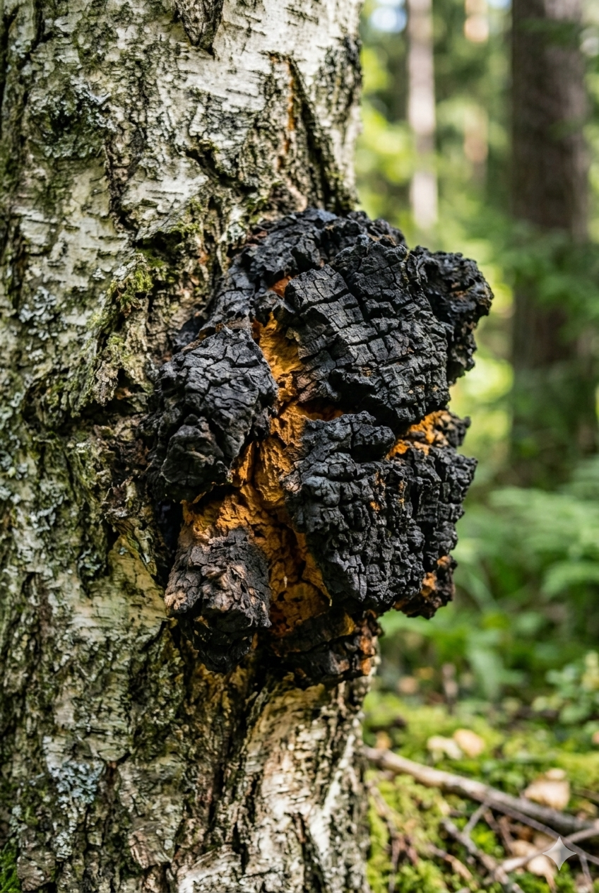 KANAPŪKIS Juodasis beržo grybas (Čaga)