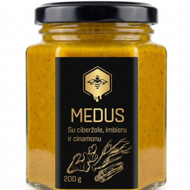 Medus su ciberžole, imbieru ir cinamonu