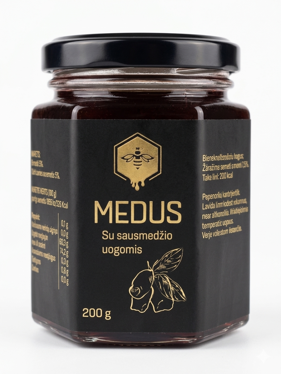 Medus su sausmedžio uogomis