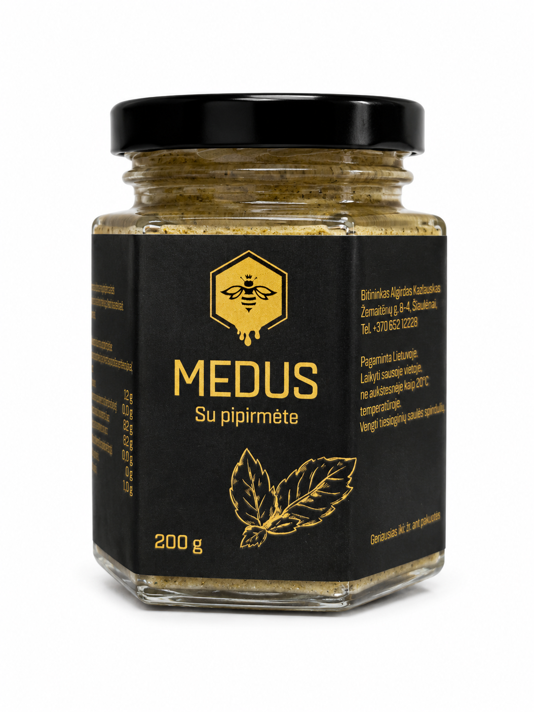 Medus su pipirmėte 200 g.