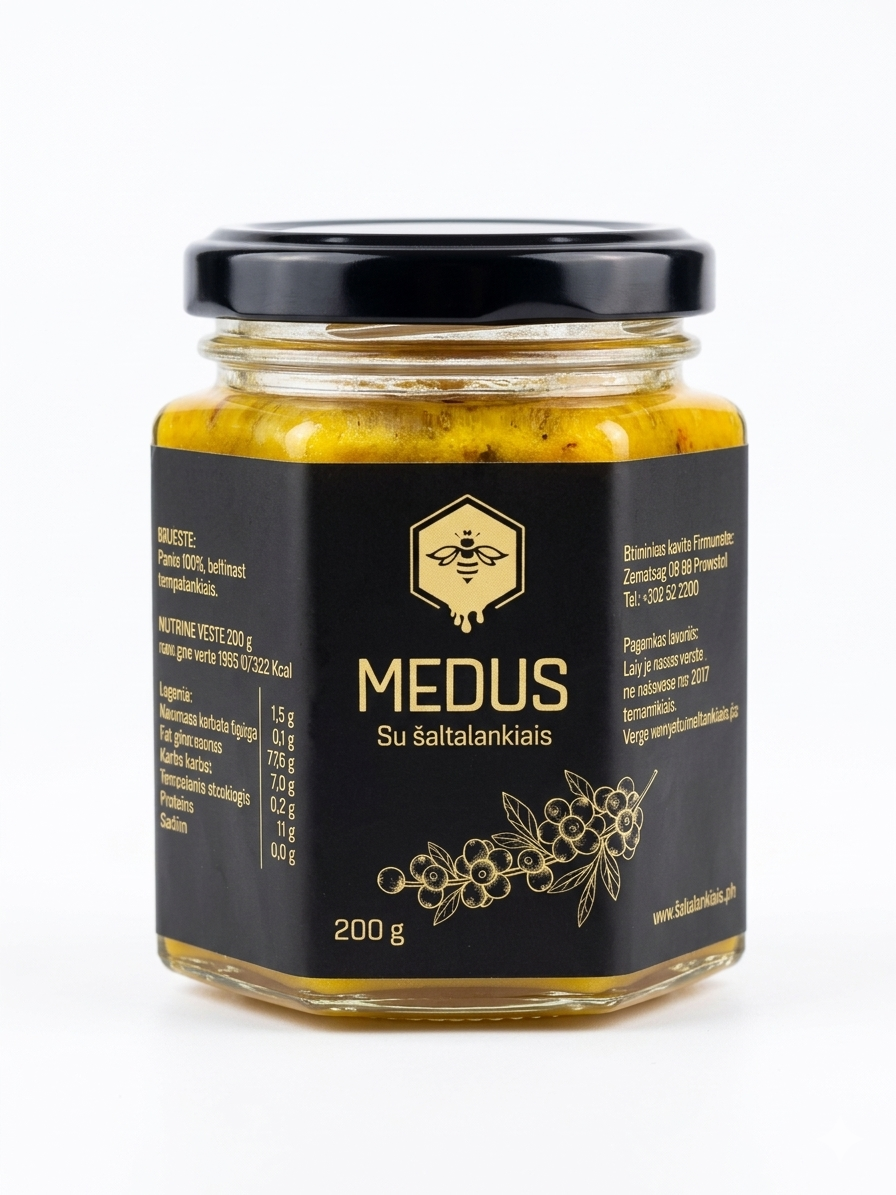 Medus su šaltalankiais 180 g.